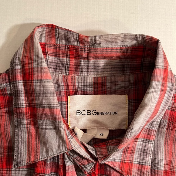 BCBGeneration Plaid Shirt Dress - Picture 5 of 11